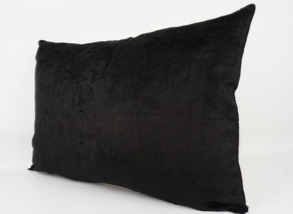 Silk/Velvet Kissenhülle 40x60cm Uni-farbig in schwarz