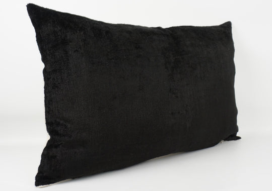 Silk/Velvet Kissenhülle 40x60cm Uni-farbig in schwarz