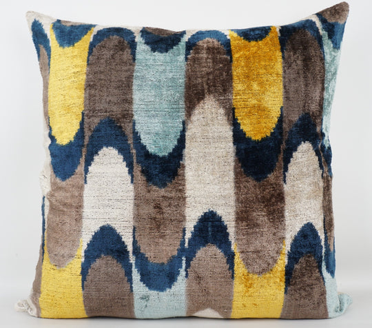 Silk/Velvet Kissenhülle 60x60cm Wellen Multicolor 