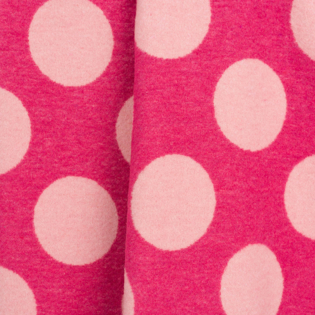 Wolldecke 150x195cm Punkte Rosa-Pink