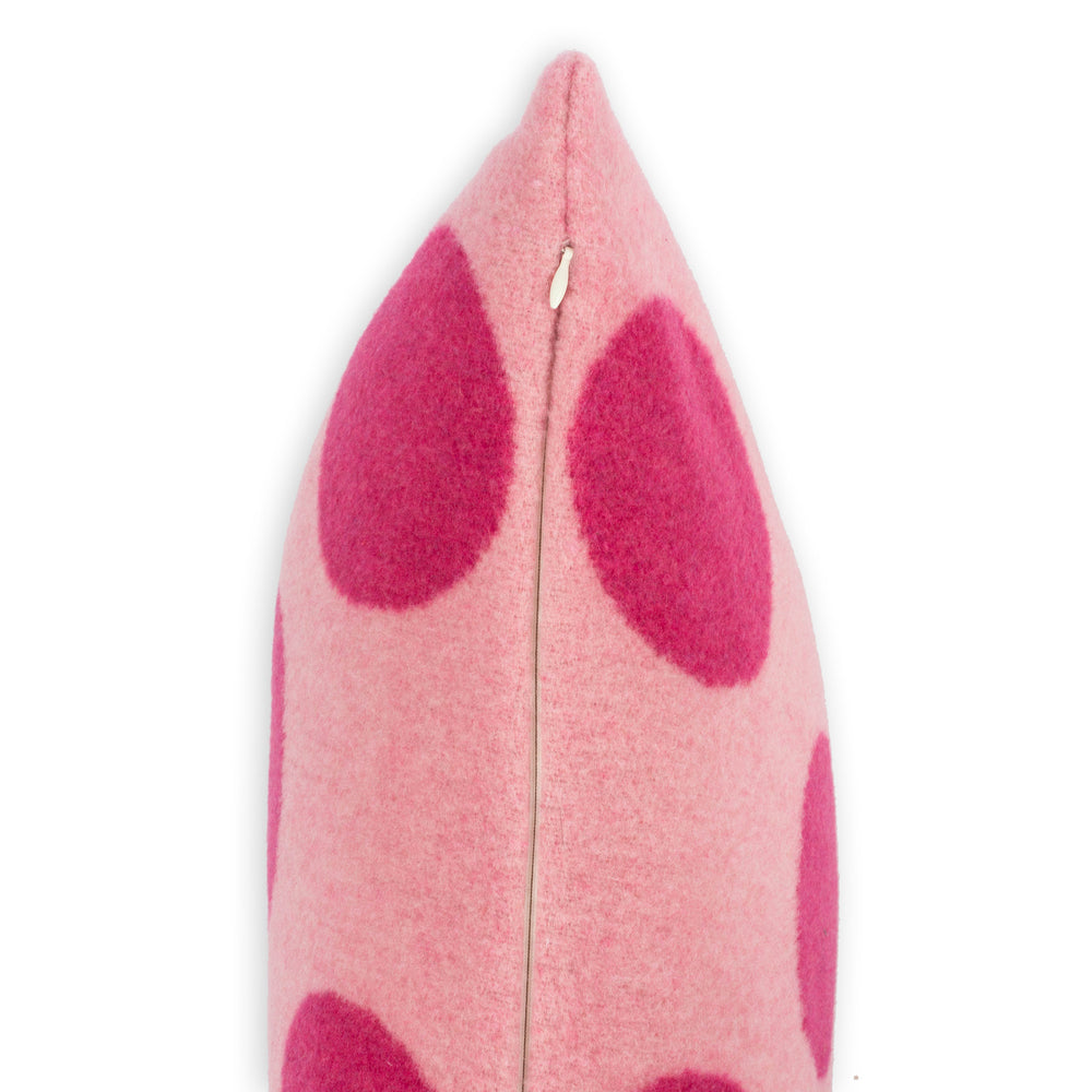Wollkissen 45x45cm Punktmuster Rosa-Pink