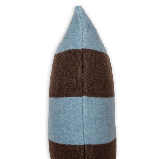 Wollkissen 45x45cm Streifen grau-braun, blau