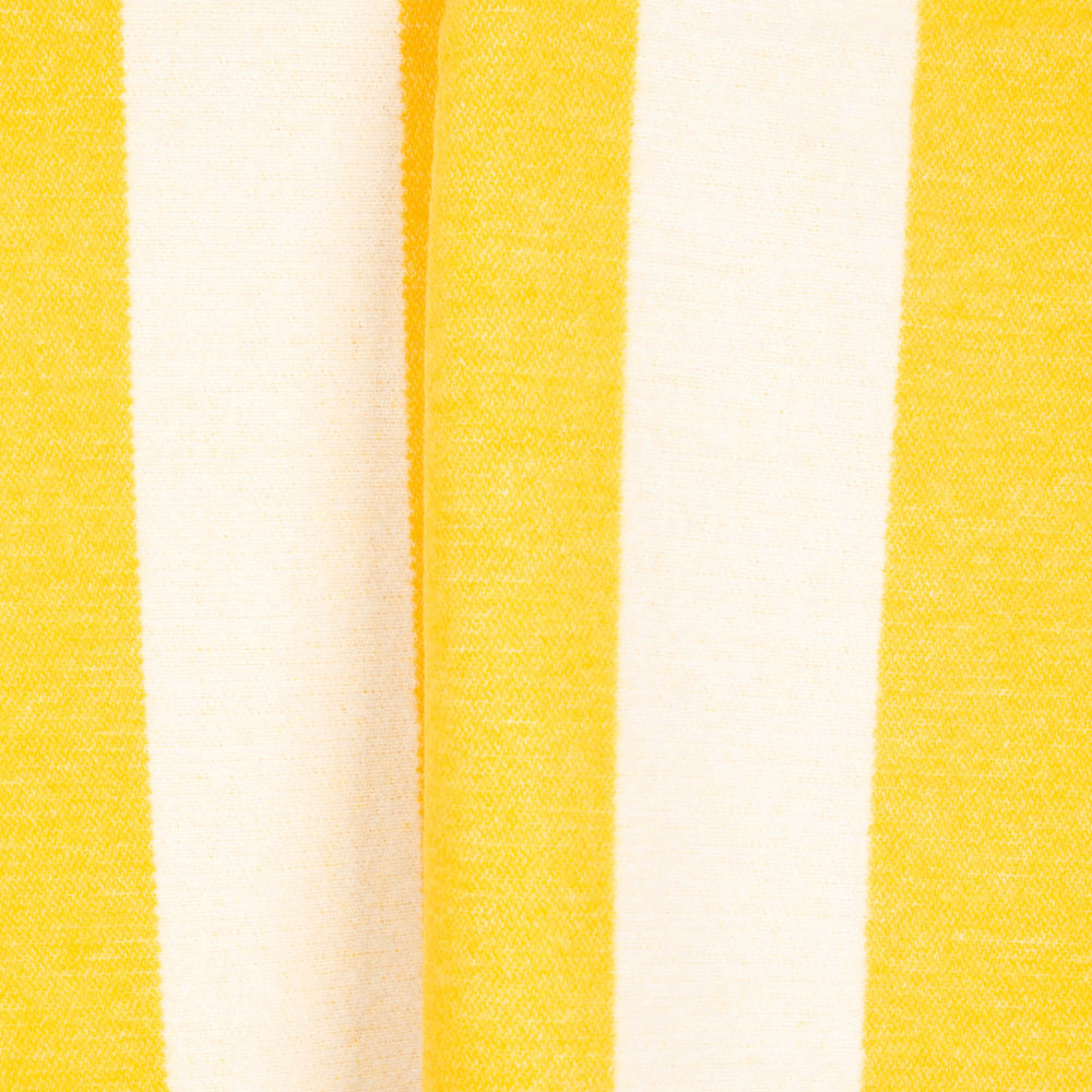 Wolldecke 150x195cm mit Streifenmuster in Giallo-Gelb-Offwhite