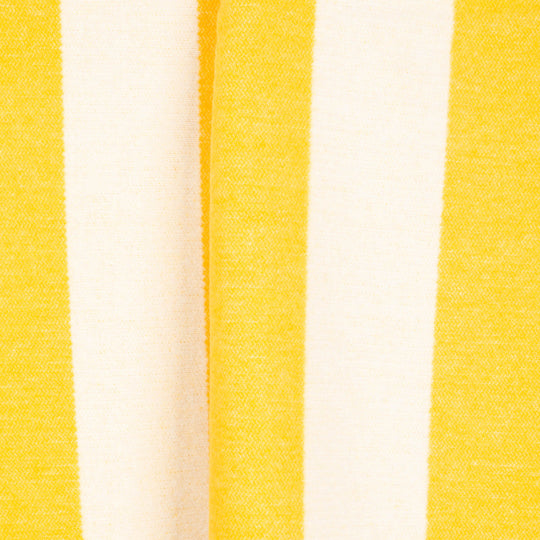 Wolldecke 150x195cm mit Streifenmuster in Giallo-Gelb-Offwhite