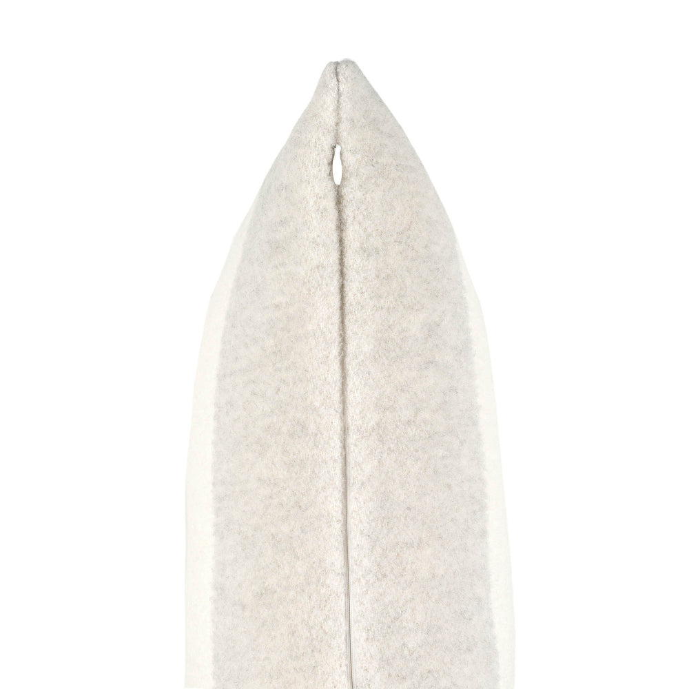 Wollkissen 45x45cm mit Streifenmuster in Perla-Grau-Offwhite