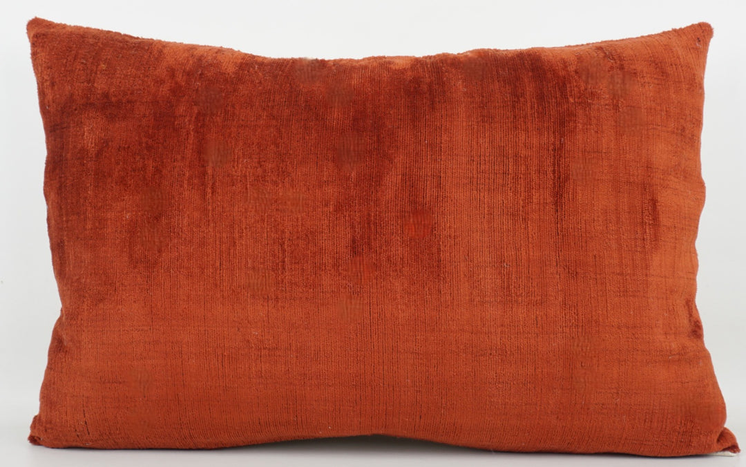 Seidenkissen 40x60cm mit Uni-Design in Bernstein-Offwhite