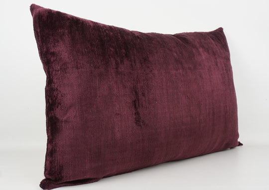Seidenkissen 40x60cm mit Uni-Design in Bordeaux