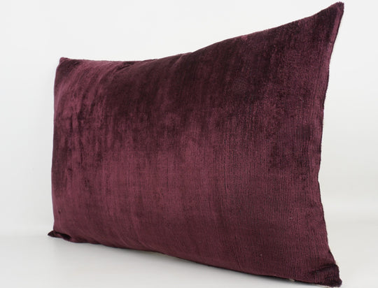Seidenkissen 40x60cm mit Uni-Design in Bordeaux