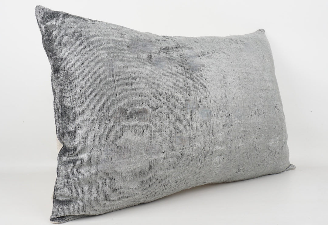 Seidenkissen 40x60cm mit Uni-Design in Grau-