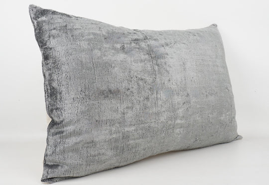 Seidenkissen 40x60cm mit Uni-Design in Grau-