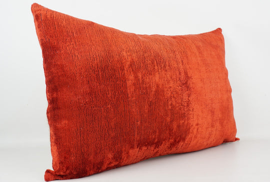 Seidenkissen 40x60cm mit Uni-Design in Orange
