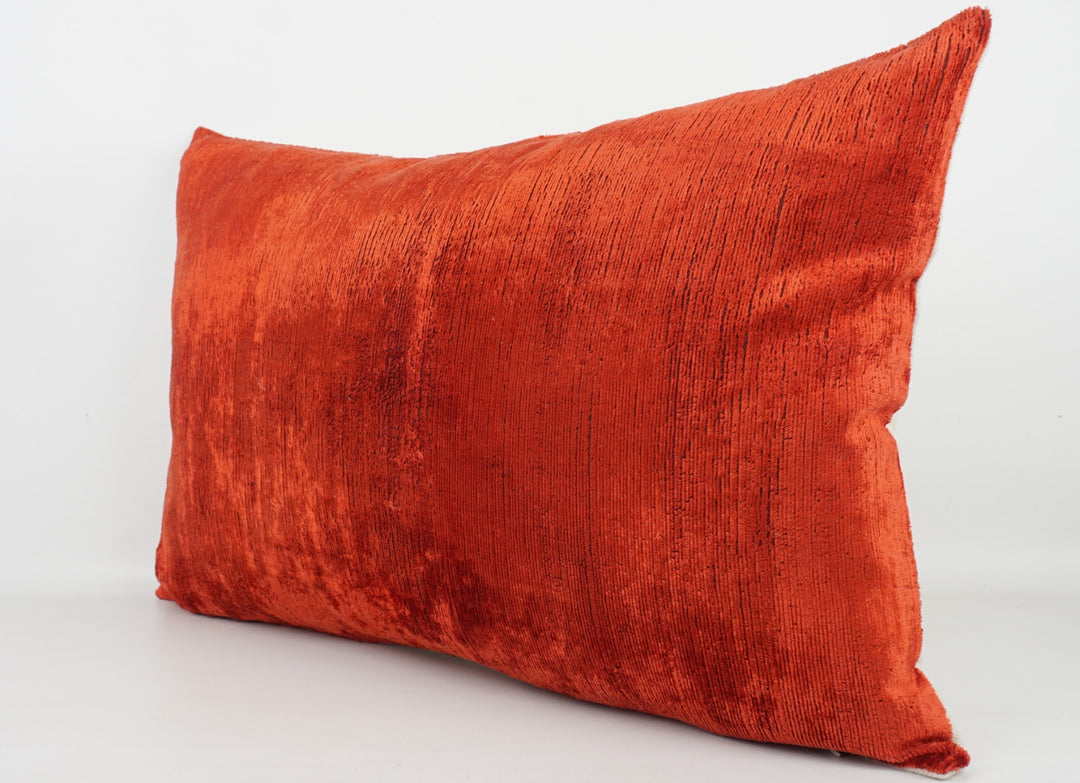 Seidenkissen 40x60cm mit Uni-Design in Orange