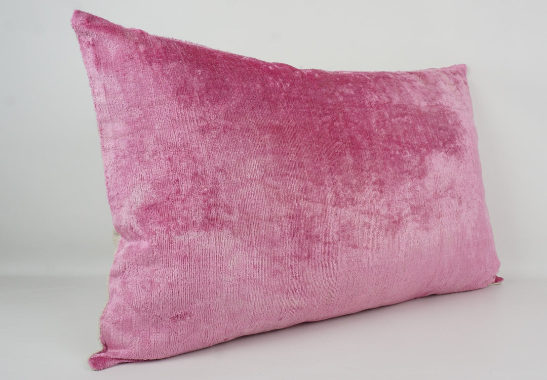 Seidenkissen 40x60cm mit Uni-Design in Pink