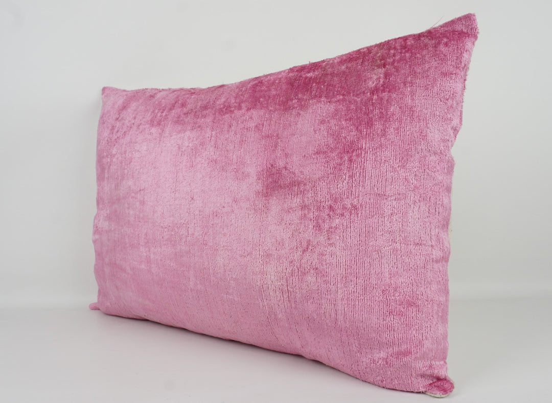 Seidenkissen 40x60cm mit Uni-Design in Pink