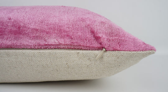 Seidenkissen 40x60cm mit Uni-Design in Pink